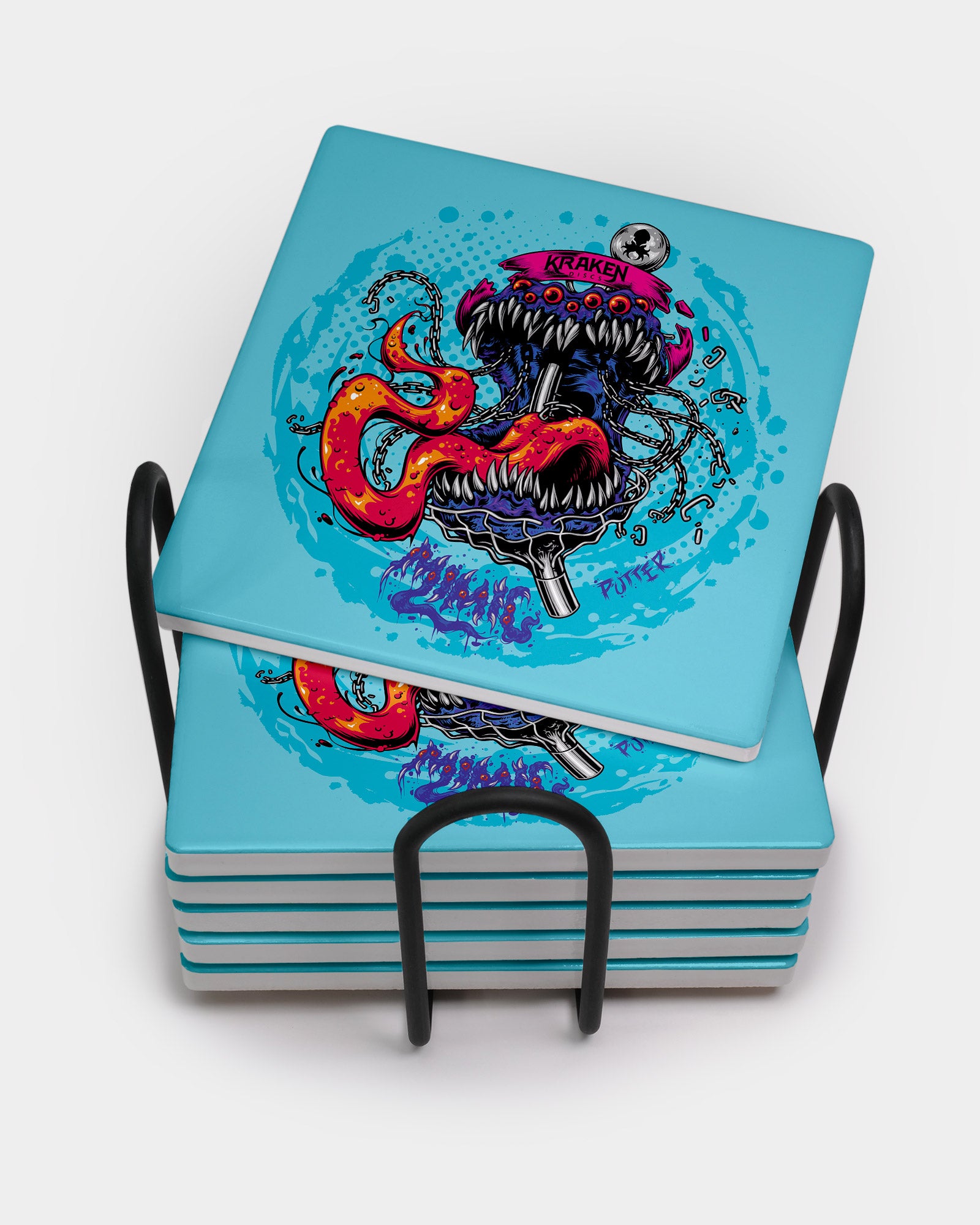 Mimic Disc Golf Square Coaster